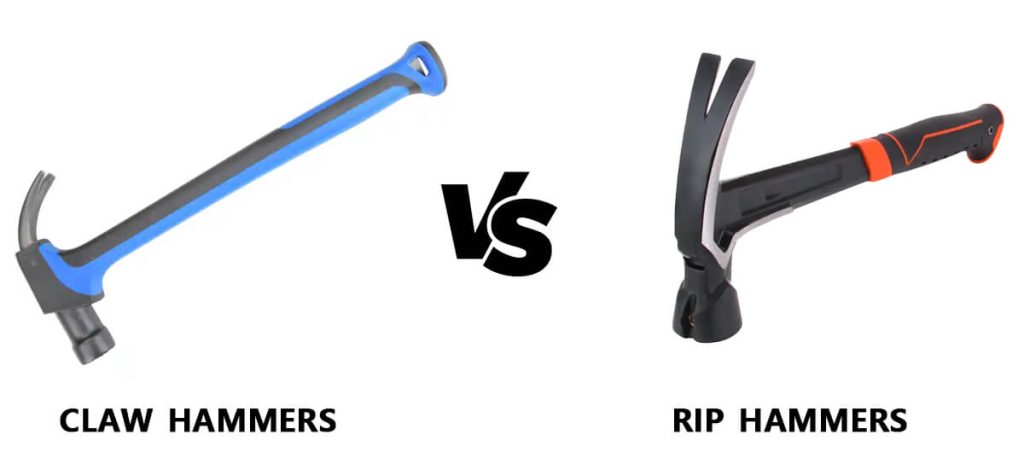 claw hammers vs rip hammers